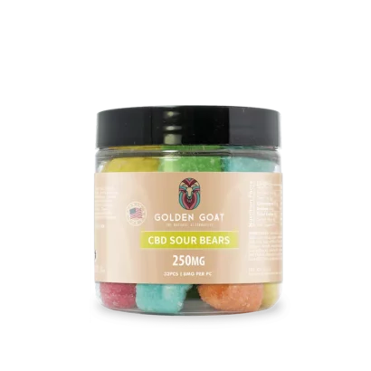 CBD Gummy Sour Bears, 250MG Jar